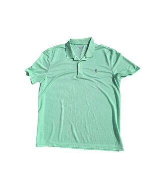 Izod Men's Golf Polo Mint Green XL Polyester Micro-Grid Pattern Short Sleeve